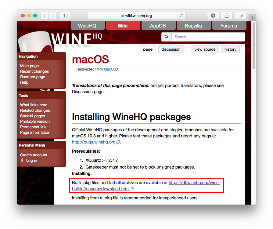 Mac install wine 1. 8 engine